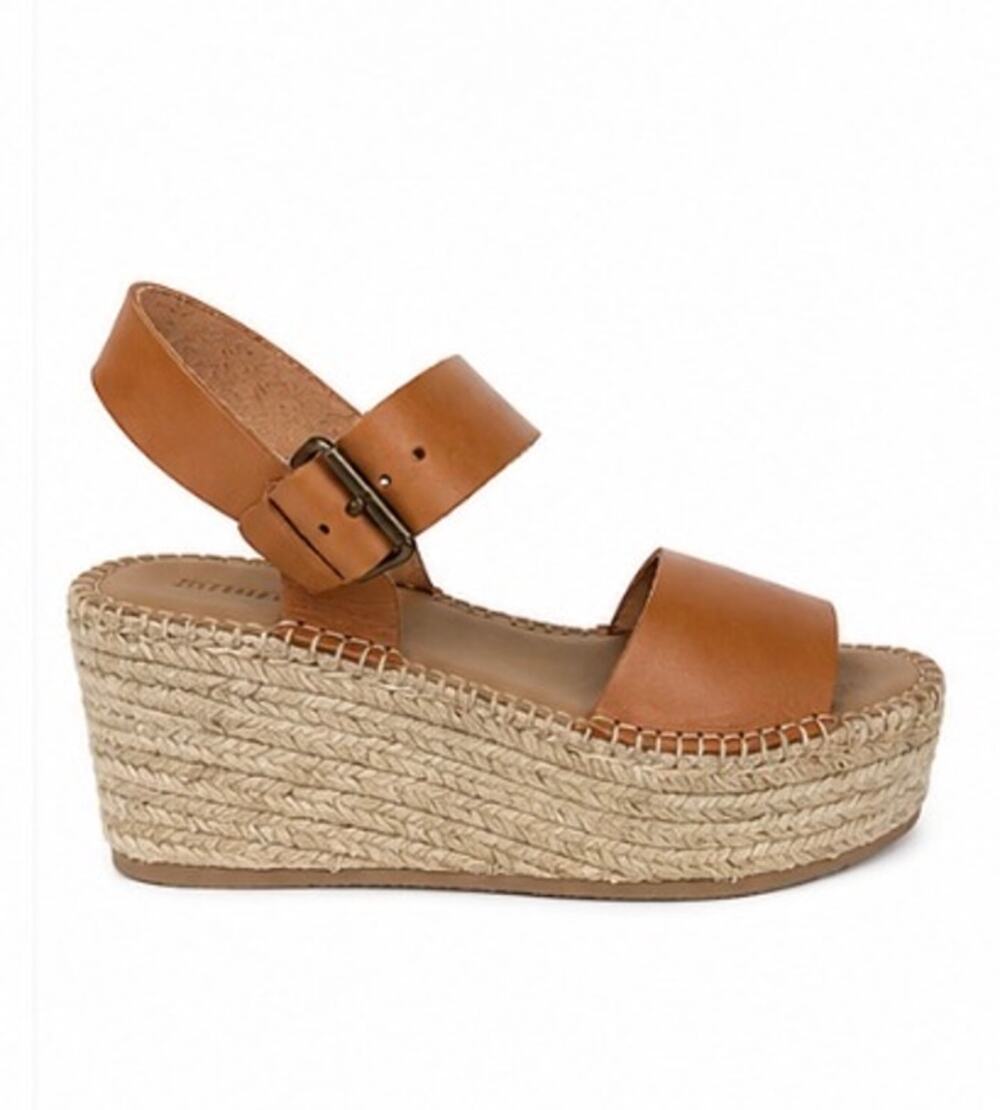 Soludos Minorca Platform Leather Espadrille Sandals Nude Tan 9.5 New Box Neutral